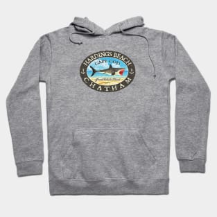 Hardings Beach, Chatham, Massachusetts, (Cape Cod) Great White Shark Hoodie